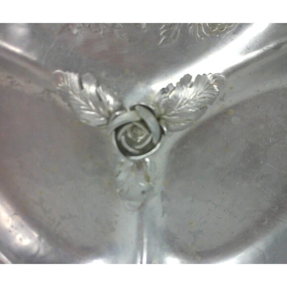 Vintage Trade Continental Hand Wrought Chrysanthemum 729 Relish Server Dish 9 In - Picture 3 of 6